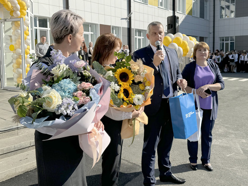 На линейке в Подгороднепокровской школе