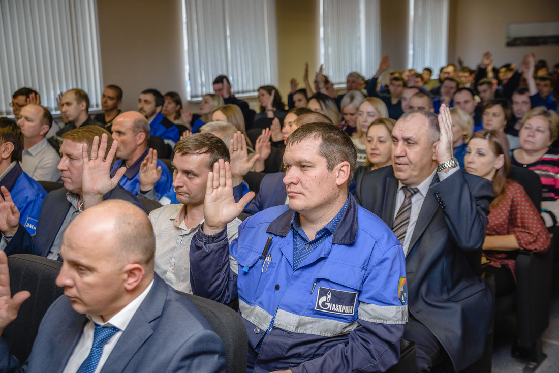 Голосование о переходе в состав ОППО «Газпром переработка профсоюз». Единогласно.
