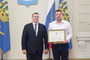Министр промышленности и природных ресурсов Астраханской области Денис Афанасьев и Станислав Рыбалкин